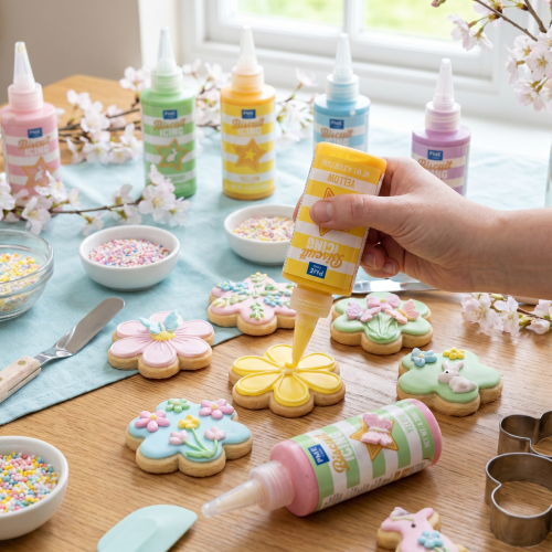 PME Polewa lukier Biscuit Icing do dekorowania tortów ciasteczek Żółty CKI007