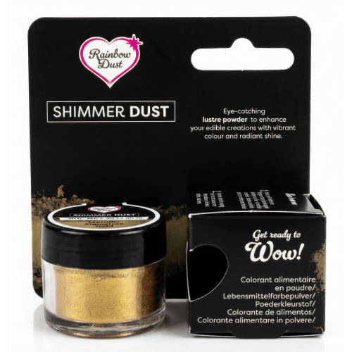 Rainbow Dust Barwnik pudrowy brokat błyszczący do pyłkowania Signature Gold RBD7763