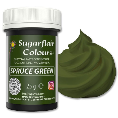 Sugarflair Barwnik jadalny w żelu do mas kremów zielony choinkowy SPRUCE GREEN A107