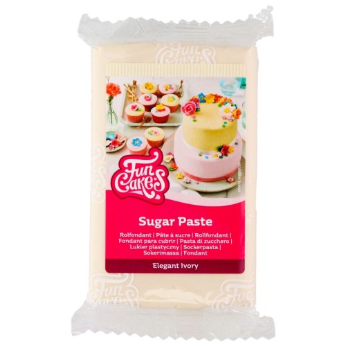 Fun Cakes Masa cukrowa lukier plastyczny ELEGANT IVORY CIELISTY 250g F20105 bezglutenowy