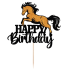 Topper urodzinowy na tort Koń Konik Happy Birthday 15433