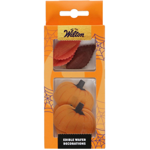 Wilton Zestaw dekoracji waflowych do wypieków Dynie liście Halloween 04-0-0615