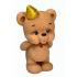 Figurka cukrowa na tort Miś 3D w czapeczce urodzinowej EX14342