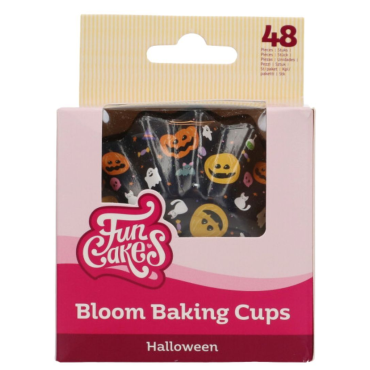 Fun Cakes Papilotki papierowe Bloom do pieczenia babeczek Halloween 48szt F84485