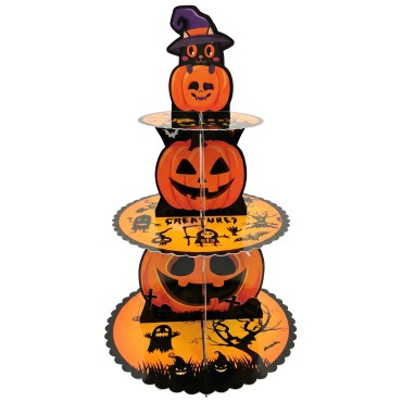 Stojak na babeczki ciasto ciastka Dynie Duszki Halloween 15470