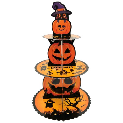 Stojak na babeczki ciasto ciastka Dynie Duszki Halloween 15470
