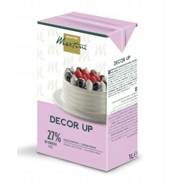 Śmietana roślinna Decor Up 27% tłuszczu roślinnego z cukrem Master Martini