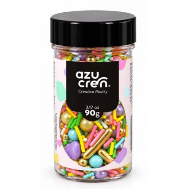 Azucren Posypka cukrowa do dekoracji Pastel party mix 90g AZ02326