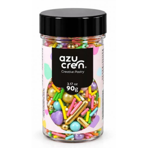 Azucren Posypka cukrowa do dekoracji Pastel party mix 90g AZ02326