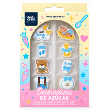Azucren Figurki cukrowe do dekoracji wypieków Baby Boy AZ02277
