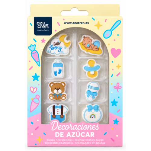 Azucren Figurki cukrowe do dekoracji wypieków Baby Boy AZ02277