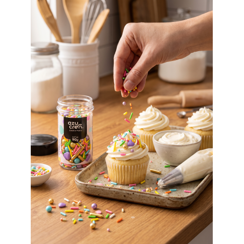 Azucren Posypka cukrowa do dekoracji Pastel party mix 90g AZ02326