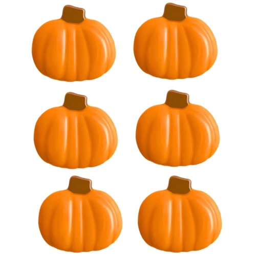 Czekoladowe Dynie 2D 6szt dekoracja na Halloween 15510