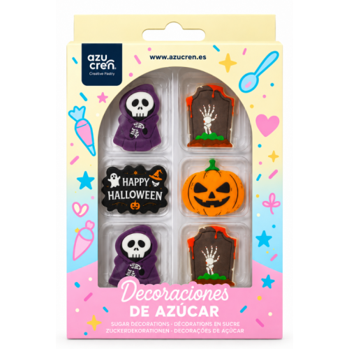 Azucren Figurki cukrowe do dekoracji wypieków Halloween AZ02274