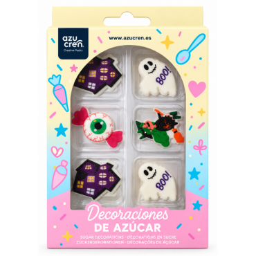 Azucren Figurki cukrowe do dekoracji wypieków Halloween AZ02275