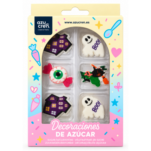 Azucren Figurki cukrowe do dekoracji wypieków Halloween AZ02275