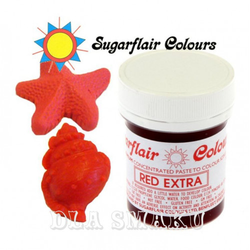 Sugarflair Barwnik w żelu Red Extra Mocno Czerwony C101