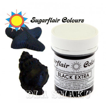 Sugarflair Barwnik w żelu EXTRA BLACK EXTRA MOCNY koncentrat 42g C102